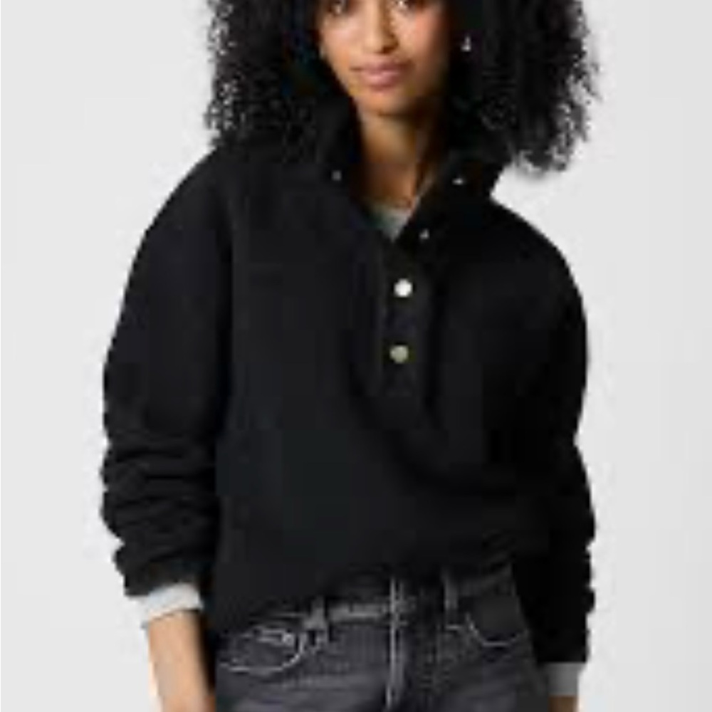 J.Crew women’s Sherpa snap pullover jacket size large
